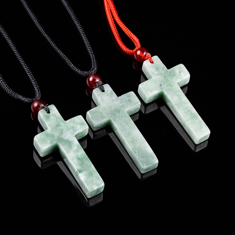 Women Accessories For Gift - Myanmar Jadeite Çapraz Kolye Kolye Birmanya