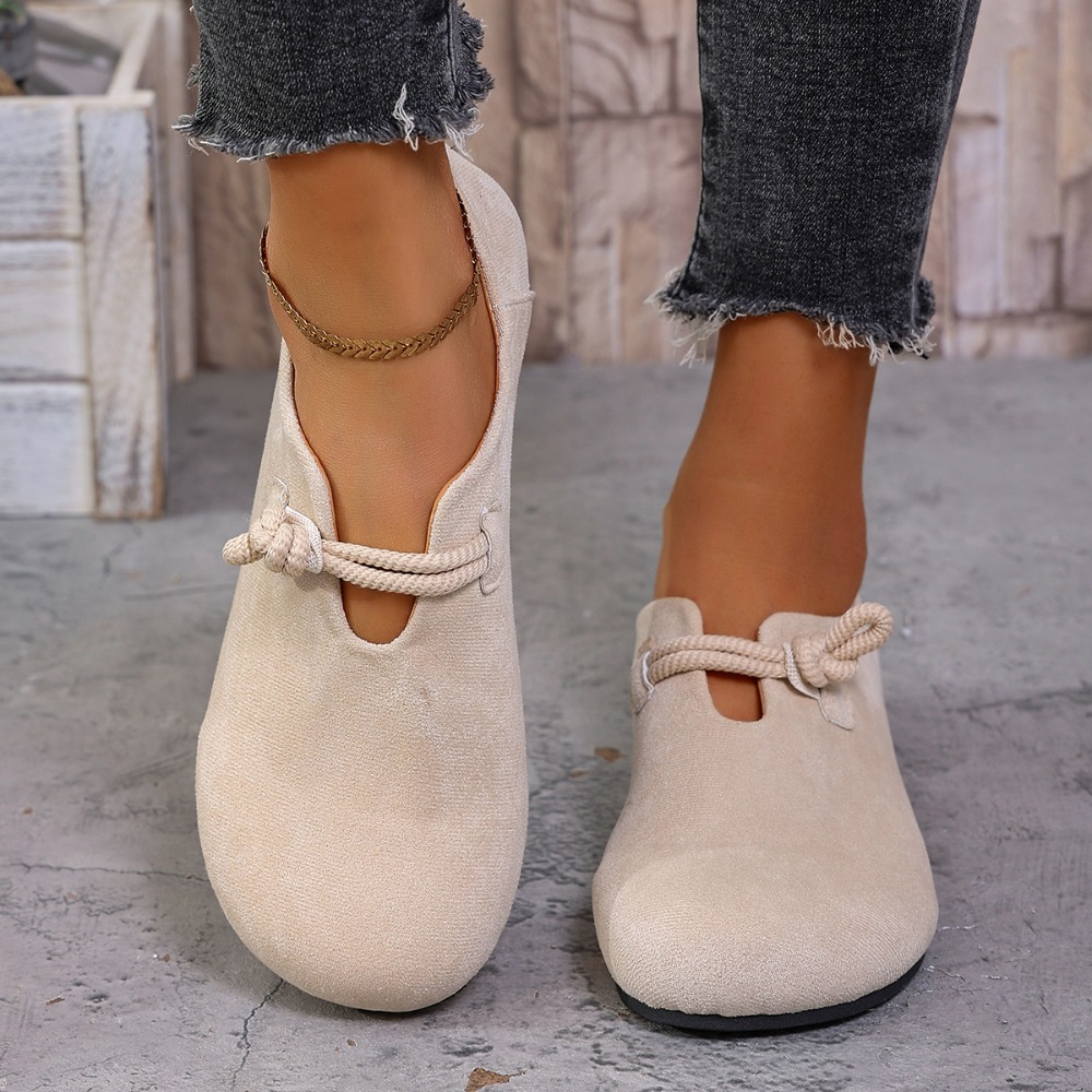 Women'S Shoes And Accessories - Kadın Düz Loafer'lar Yuvarlak Burunlu Düğümlü