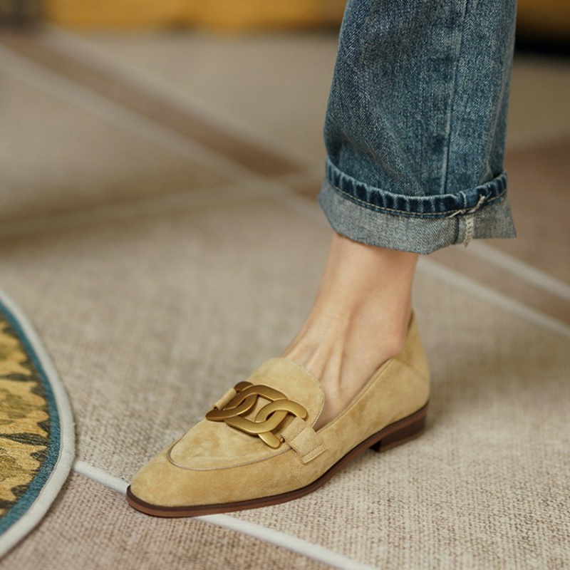 Women'S Shoes And Accessories - Süet deri kadın loafer'lar ilkbahar/sonbahar düşük