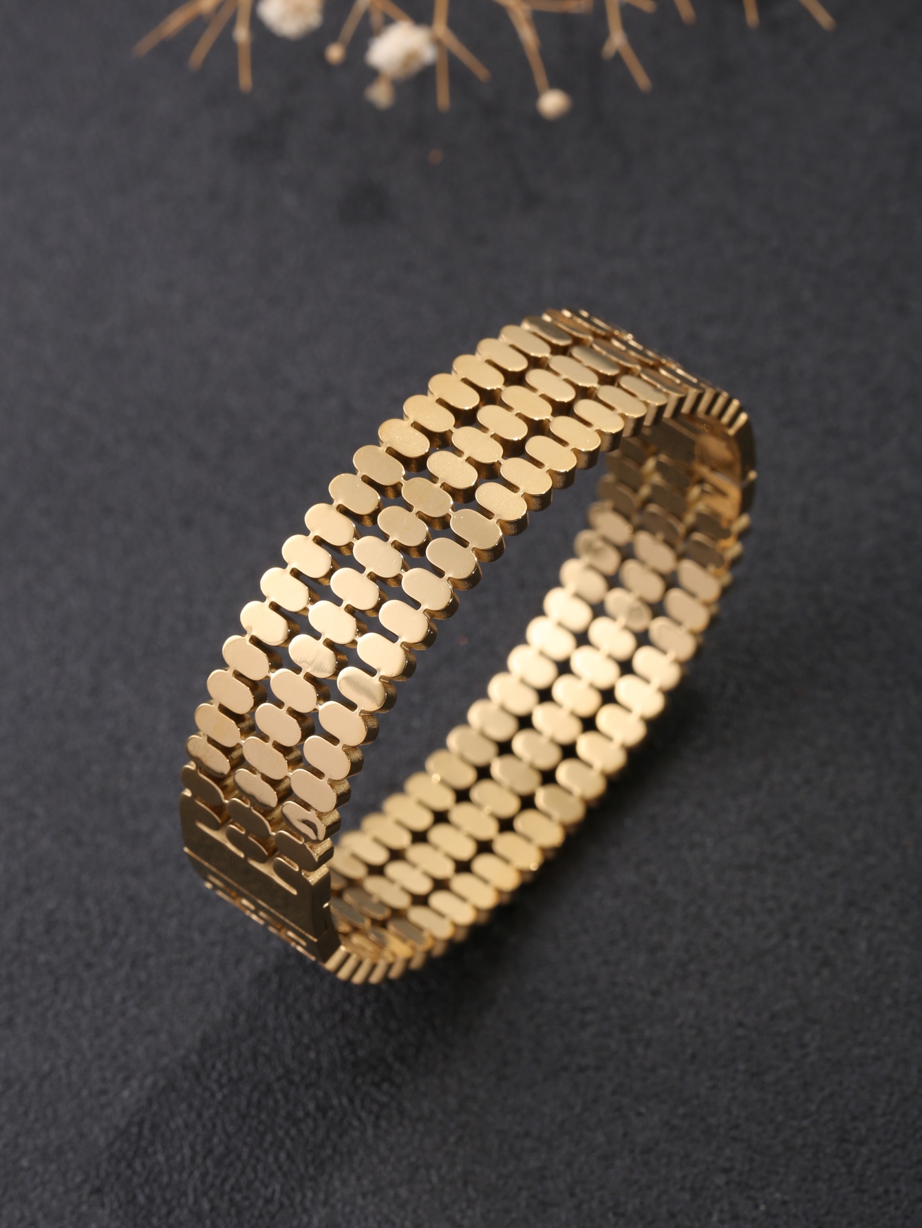 Women'S Accessories To Wear With Watch - 1 Parça Paslanmaz Çelik 18K Altın