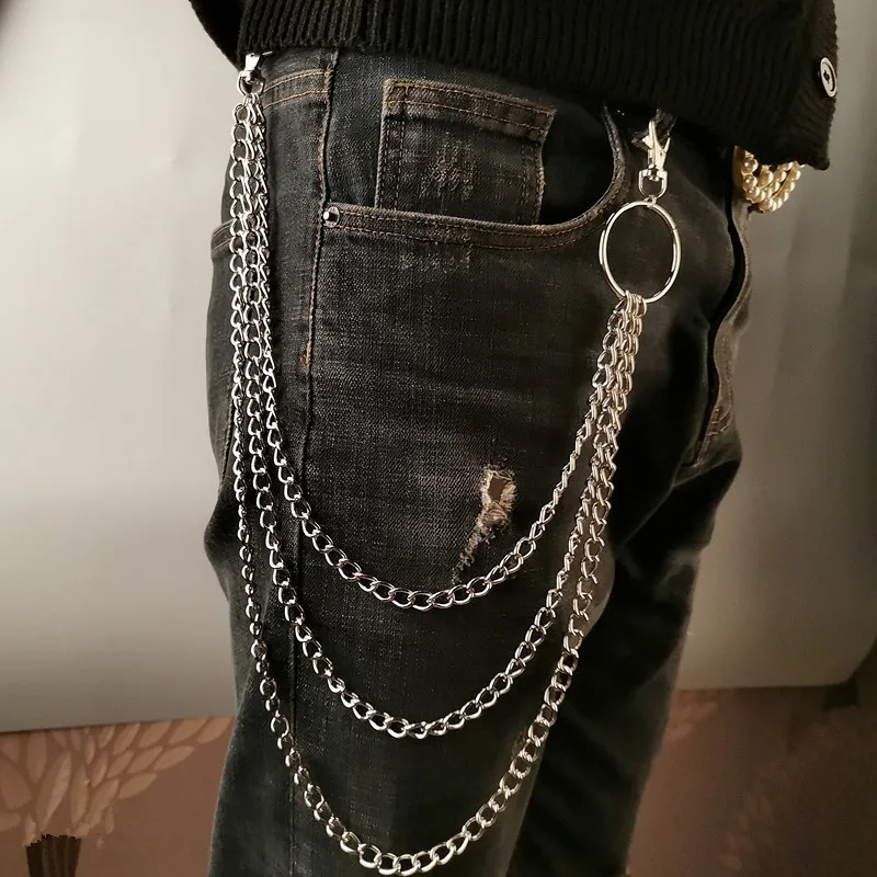 Women'S Accessories Wallet - Katmanlı Metal Kemer Zinciri Punk Kanca