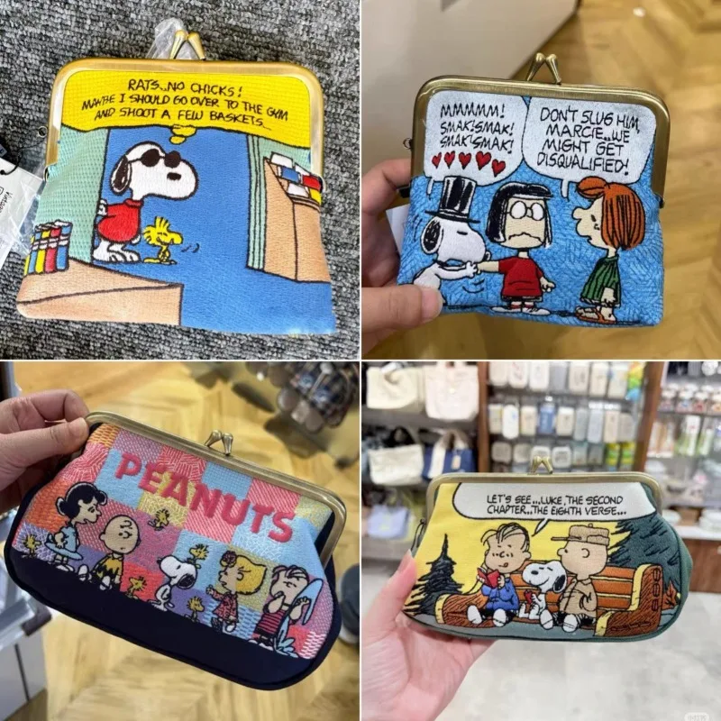 Women Accessories Organizer - Snoopys Sevimli Karikatür İşlemeli Öpücük Kilitli