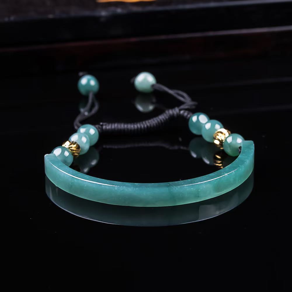 Women Accessories For Gift - Myanmar Jadeite Bilezik Aksesuarları Oyma Taş