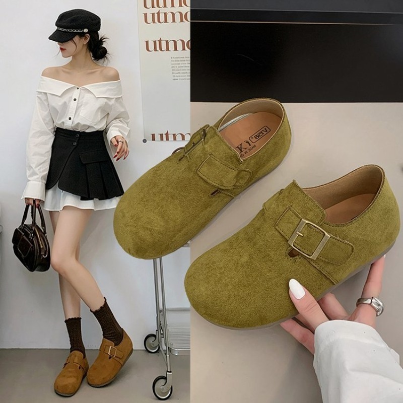 Women'S Shoes And Accessories - Kadın Süet Kapalı Topuklu Birken Ayakkabılar