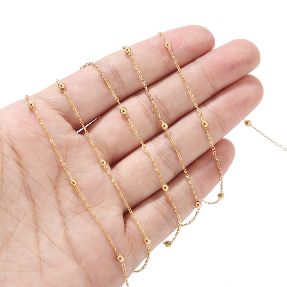 2 metre Paslanmaz Çelik Altın  - Beaded Anklet Chain incelemesi ve fiyatı