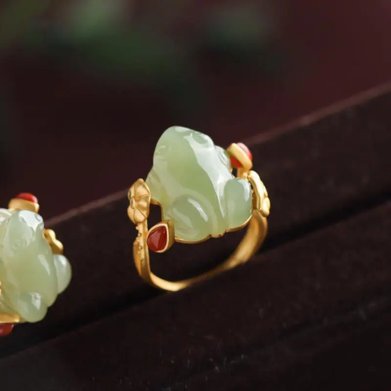 Yeşil yeşim kurbağa yüzük Char - Women Accessories Trending incelemesi ve fiyatı