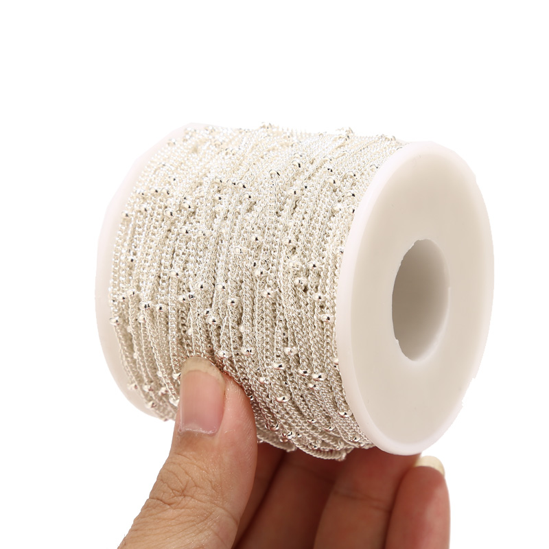 2 metre paslanmaz çelik gümüş  - Beaded Anklet Chain incelemesi ve fiyatı