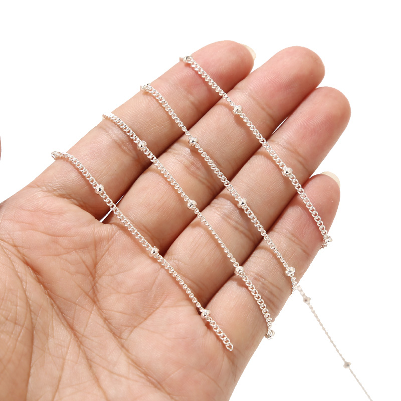 2 metre paslanmaz çelik gümüş  - Beaded Anklet Chain incelemesi ve fiyatı