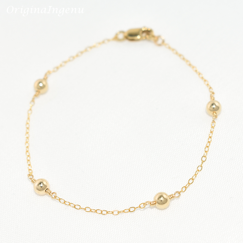 14K altın dolgulu boncuk bilez - Beaded Anklet Chain incelemesi ve fiyatı