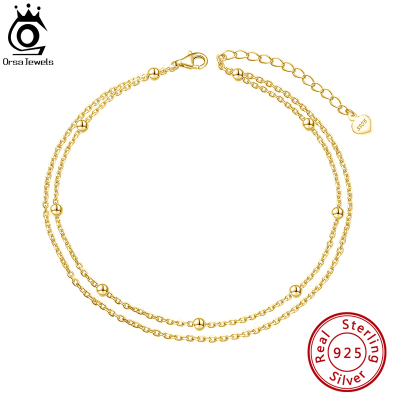 ORSA JEWELS Moda 925 Ayar Gümü - Beaded Anklet Chain incelemesi ve fiyatı