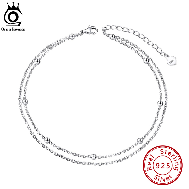 ORSA JEWELS Moda 925 Ayar Gümü - Beaded Anklet Chain incelemesi ve fiyatı