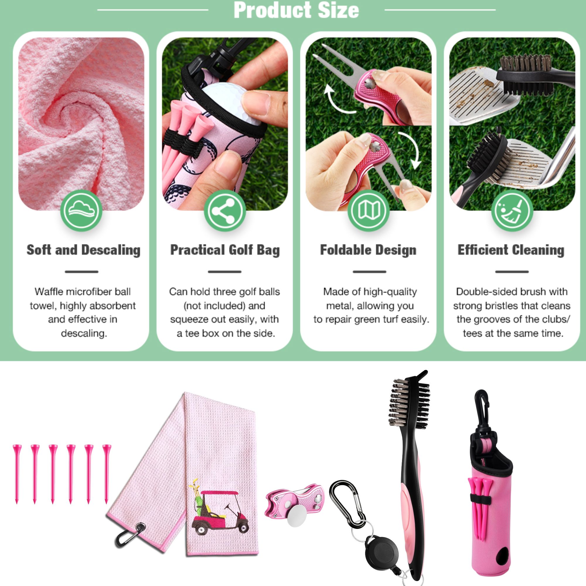 10 Parça Golf Aksesuar Seti, K - Women'S Golf Accessories incelemesi ve fiyatı