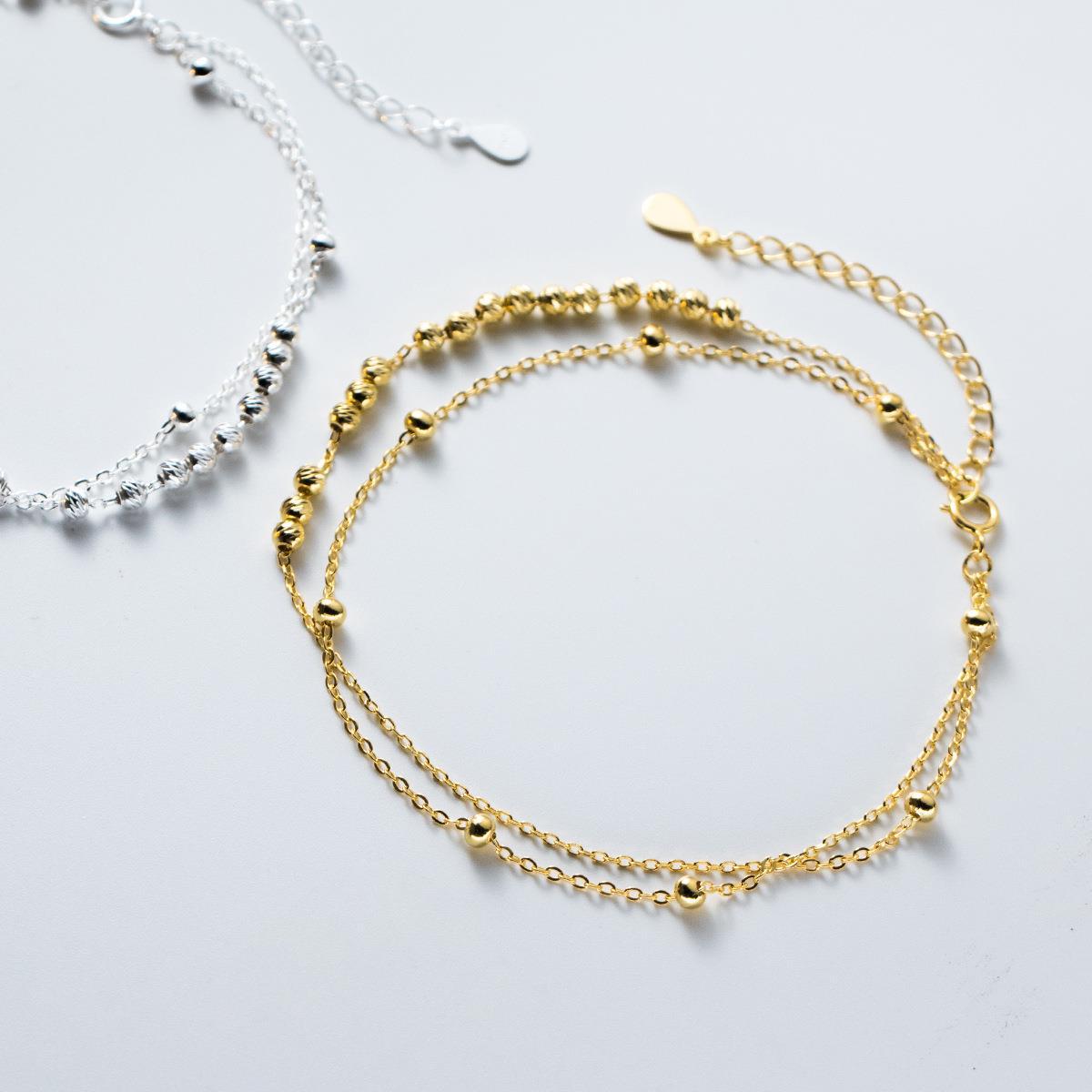 MIQIAO 925 ayar gümüş halhal k - Beaded Anklet Chain incelemesi ve fiyatı