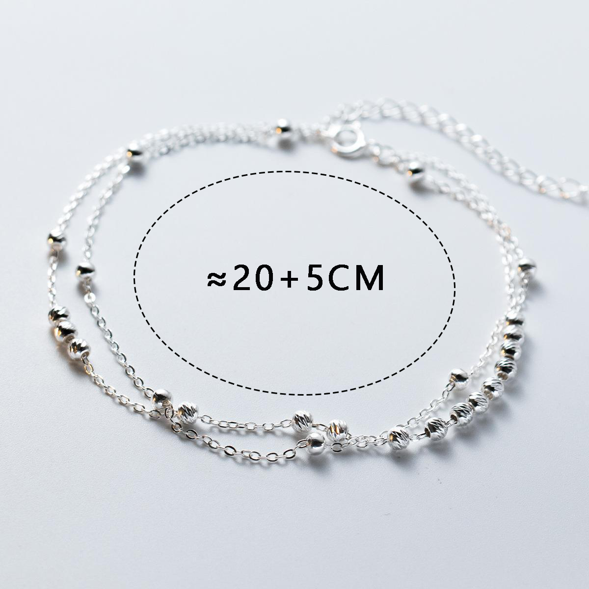 MIQIAO 925 ayar gümüş halhal k - Beaded Anklet Chain incelemesi ve fiyatı