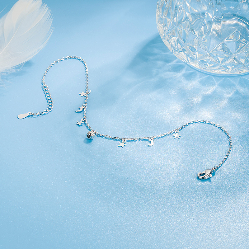 Kadınlar için romantik ay yıld - Beaded Anklet Chain incelemesi ve fiyatı
