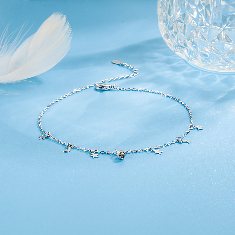 Kadınlar için romantik ay yıld - Beaded Anklet Chain incelemesi ve fiyatı