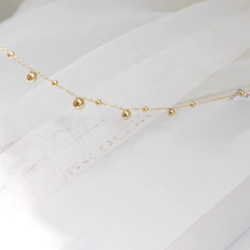 18 ayar altın top yuvarlak bon - Beaded Anklet Chain incelemesi ve fiyatı