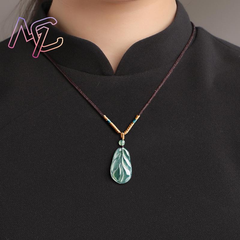 Myanmar Jadeite Yaprak Kolye K - Women Accessories For Gift incelemesi ve fiyatı