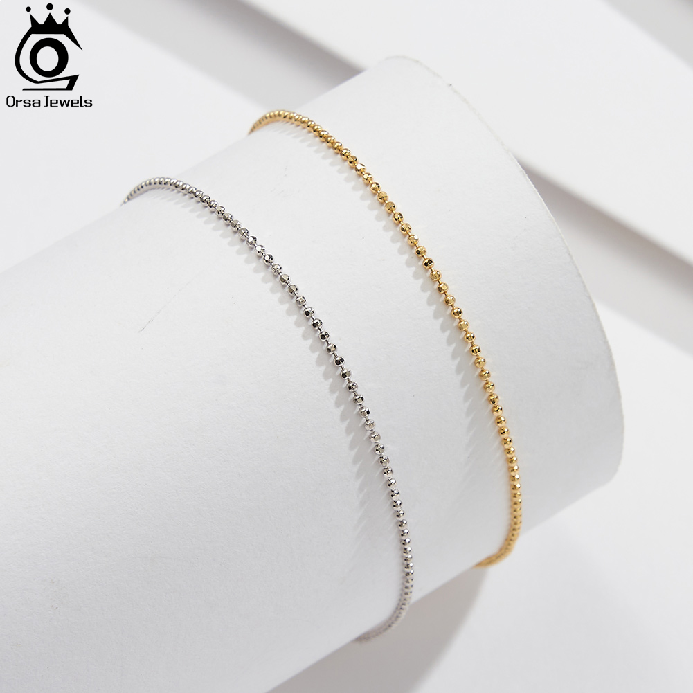 ORSA JEWELS 925 Ayar Gümüş 1mm - Beaded Anklet Chain incelemesi ve fiyatı